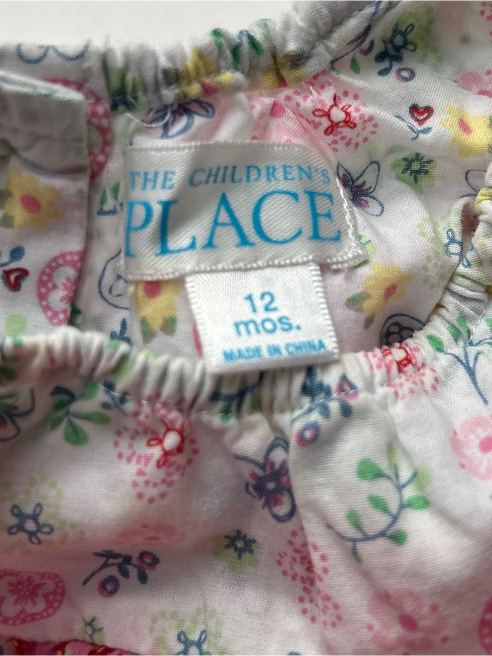 Vintage Y2K 90s 00s TCP The Children's Place Tiered Floral Sundress Pink Calico - Picture 4 of 5